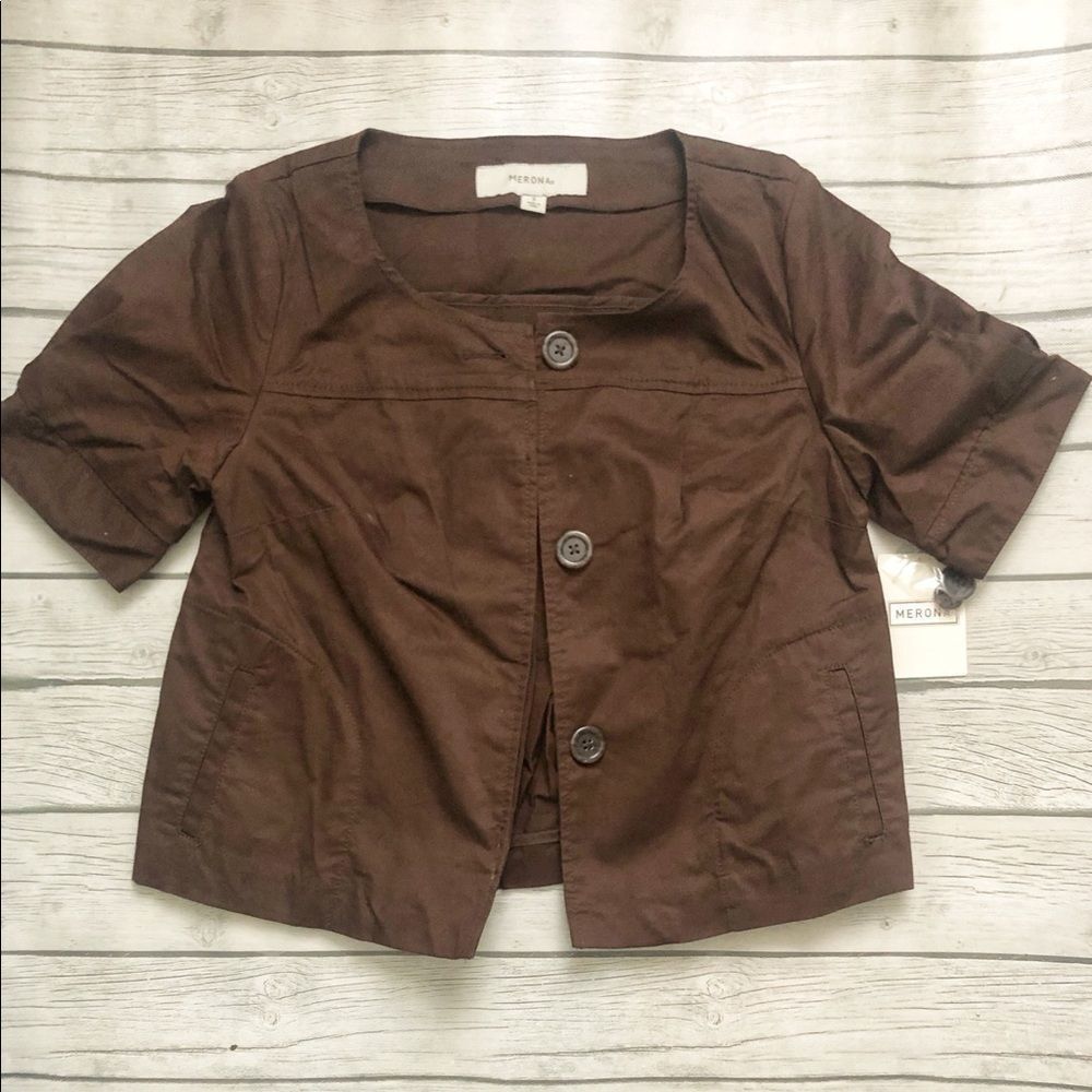 NWT Merona brown jacket-size small